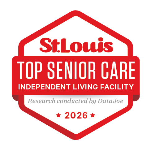 2026 St. Louis Top Senior Care award badge for Independent Living Facility.